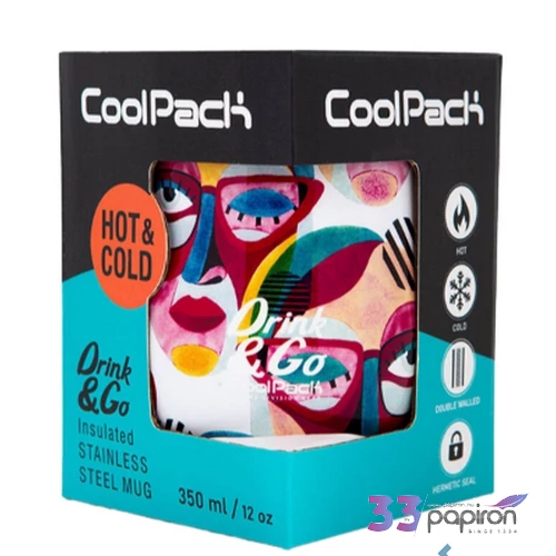 Thermo pohár Cinco arcok) 350ml ,