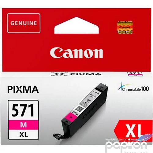 Tintapatron Canon CLI-571MXL színes, vörös, 11ml Pixma MG5750,6850,7750 géphez