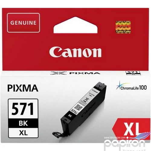 Tintapatron Canon CLI-571XL fekete, 11ml Pixma MG 5700/6800/7700 Series géphez