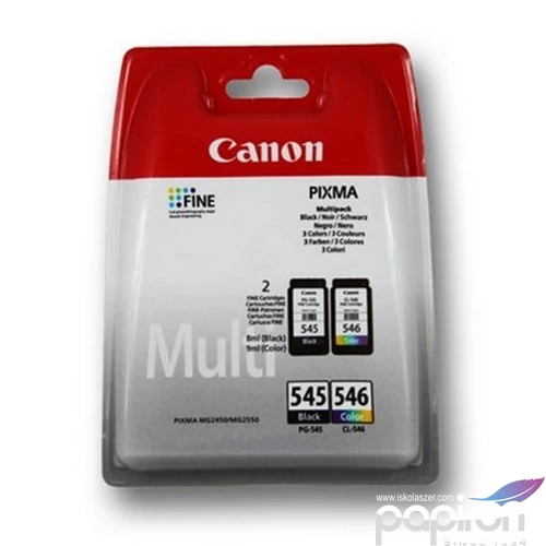 Tintapatron Canon PG545/CL-546 multipack, 2x180oldal Pixma MG2450, MG2550 géphez