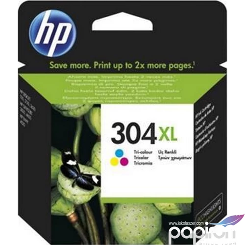 Tintapatron HP304XL N9K07AE BA3 színes, 300oldal DeskJet 3720,3730 nyomtatókhoz