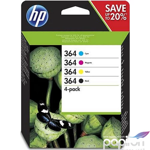 Tintapatron HP 364 multipack Photosmart C5380, C6380, D5460 b+c+m+y, 250+3*300 oldal