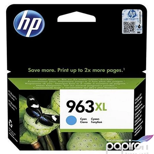Tintapatron HP 963XL cián OfficeJet Pro 9010,9020 nyomtatókhoz kék 1600 oldal