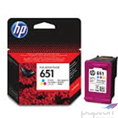 Tintapatron HP C2P11AE színes, 651, 300oldal Deskjet Ink Advantage 5575 géphez