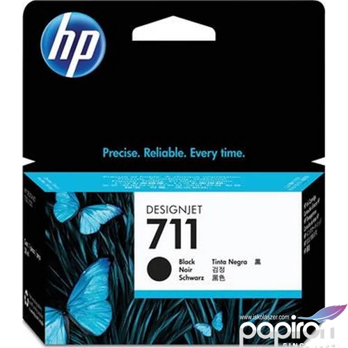 Tintapatron HP CZ129A No.711 fekete DesignJet T120,T520 nyomtatókhoz eredeti HP tintapatron 38ml