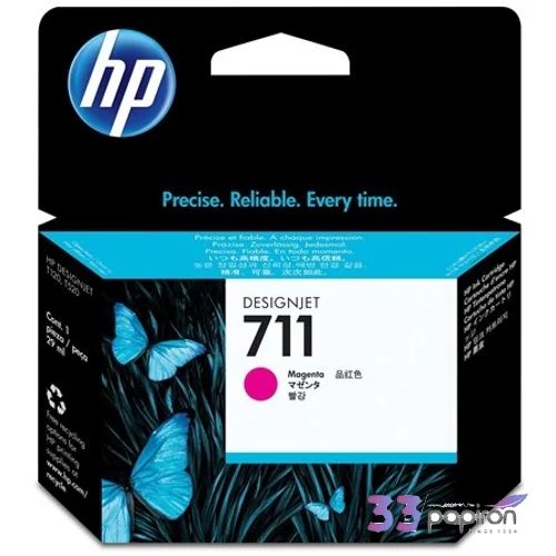 Tintapatron HP CZ131A No.711 vörös, DesignJet T120,T520 nyomtatókhoz 29ml eredeti HP tintapatron