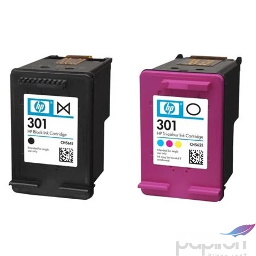 Tintapatron HP N9J72AE multipack, 301 b+c+m+y pack DeskJet 2050 géphez
