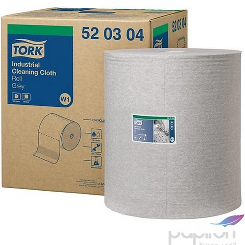 Tisztítókendő ipari 1 2 rétegű 950lap W1 rendszer TORK szürke