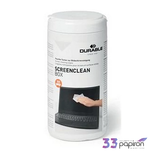 Tisztítókendő képernyőhöz DURABLE SCREENCLEAN BOX 100