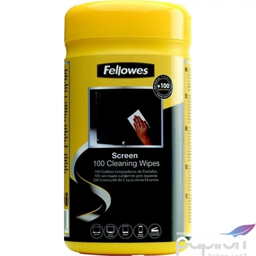 Tisztítókendő képernyőhöz Fellowes 100db törlőkendő 99703