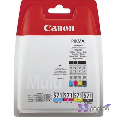 Tintapatron Canon CLI-571 MULT 4 szín b+c+m+y MG 5700,6800,7700 nyomtatókhoz