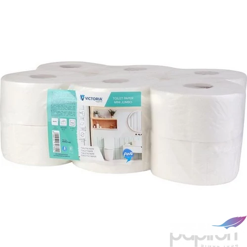 Toalettpapír 2 2 rétegű 19cm átmérő VICTORIA HYGIENE Fine Mini Jumbo fehér