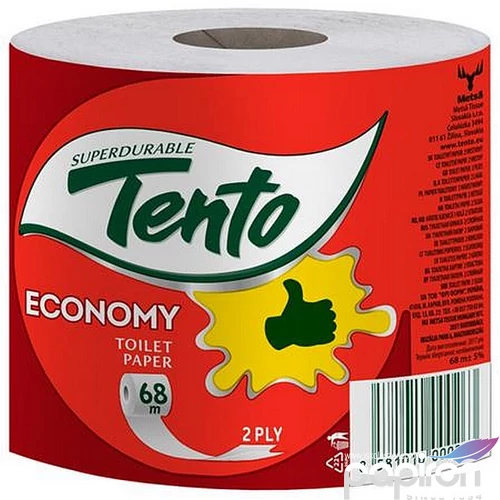 Toalettpapír 2 2 rétegű kistekercses 36 tekercs TENTO Family Economy natúr
