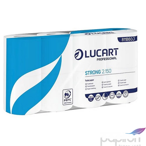 Toalettpapír 2 2 rétegű kistekercses 8 tekercses LUCART Strong 2.150 fehér
