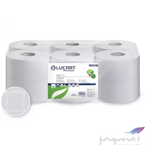 Toalettpapír 2 rétegű 12 tekercs/karton 19 J EcoLucart_812200 fehér