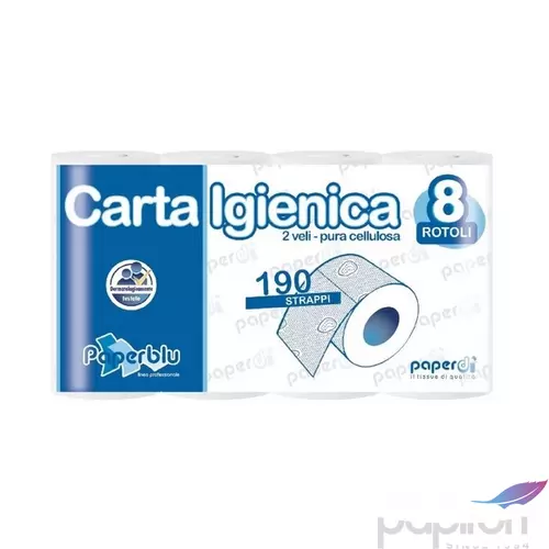 Toalettpapír 2 rétegű 8 tekercs/csomag Paperblu Carta Igienica_Paperdi