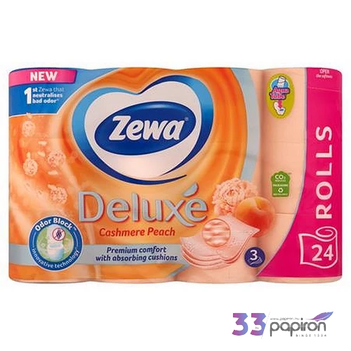 Toalettpapír 3 2 rétegű kistekercses 24 tekercs ZEWA Deluxe barack