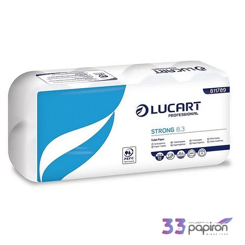 Toalettpapír 3 2 rétegű kistekercses 8 tekercses LUCART Strong 45872 fehér