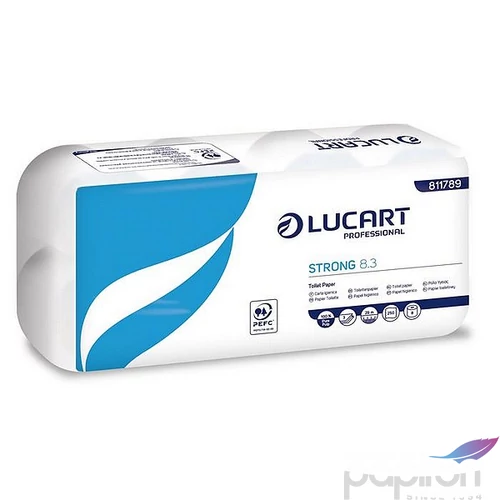 Toalettpapír 3 2 rétegű kistekercses 8 tekercses LUCART Strong 45872 fehér