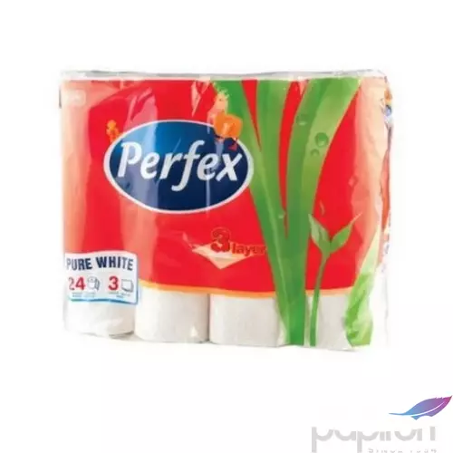Toalettpapír 3 rétegű 100% cellulóz 24 tekercs/csomag Boni Perfex hófehér