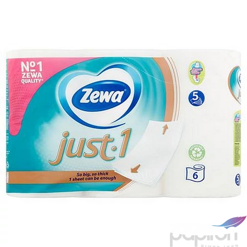 Toalettpapír 5 2 rétegű kistekercses 6 tekercs ZEWA Just1