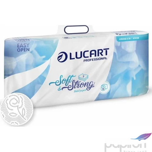 Toalettpapír Lucart 3 rétegű, kistekercses, 10 tekercs, fehé