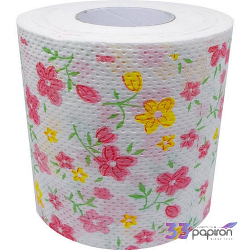 Toalettpapír Party Art virágos - 10cm x30 m, 1 tekercs 2 rétegű