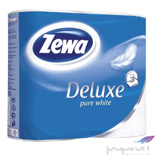 Toalettpapír 3rétegű Zewa 4 tekercses Deluxe fehér 3rétegű