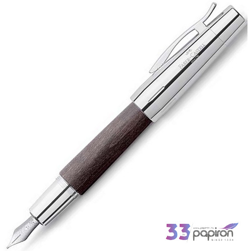 Faber-Castell töltőtoll E-motion -B- króm/fa fekete 148223