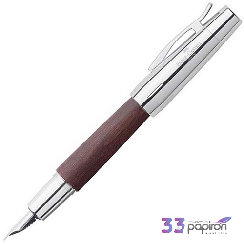 Faber-Castell töltőtoll E-motion -B- króm/fa sötétbarna 148213