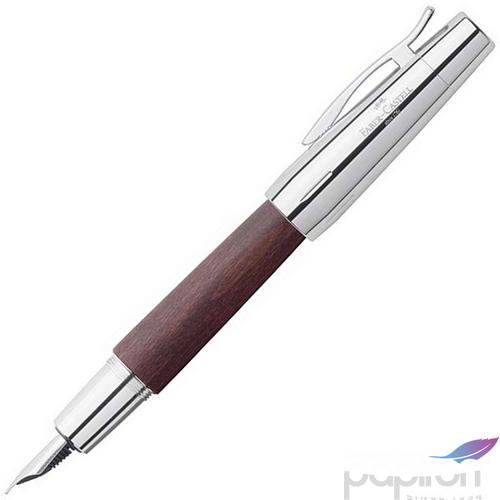 Faber-Castell töltőtoll E-motion -F- króm/fa sötétbarna 148211
