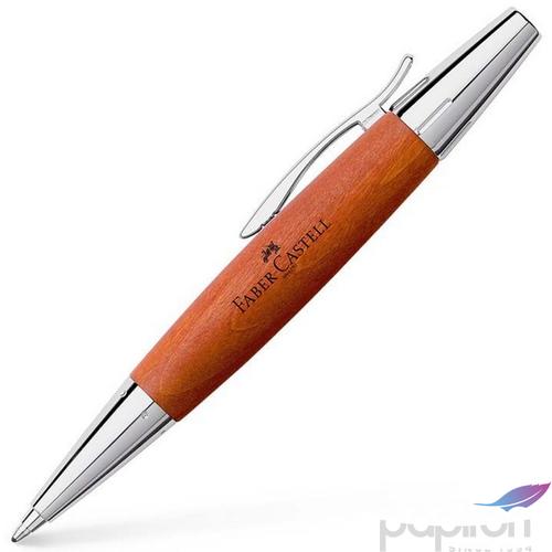 Faber-Castell golyóstoll E-motion króm/fa barna csavar mechanikával 148382