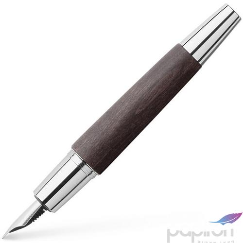 Faber-Castell töltőtoll E-motion -M- króm/fa fekete 148220
