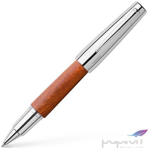 Faber-Castell rollertoll E-motion króm/fa barna tintás toll 148205