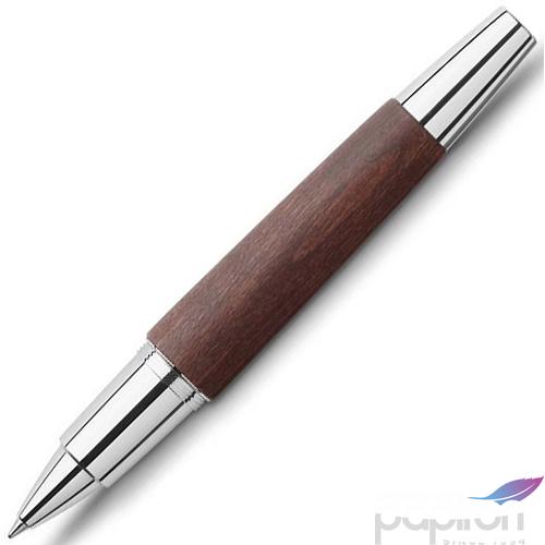 Faber-Castell rollertoll E-motion króm/fa sötétbarna tintás toll 148215