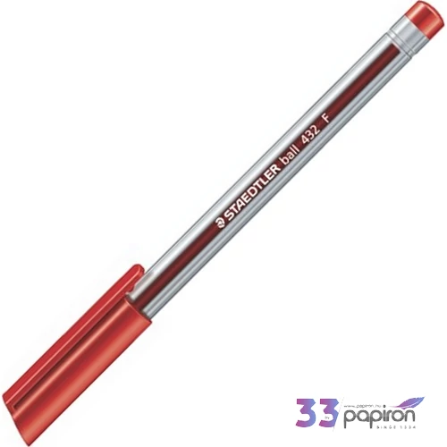 Toll golyós 0,3 Staedtler Ball kupakos piros Írószerek STAEDTLER 432 F-2