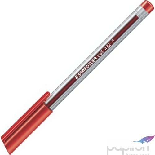 Toll golyós 0,3 Staedtler Ball kupakos piros Írószerek STAEDTLER 432 F-2