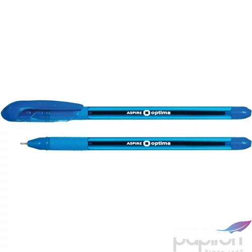 Toll Optima ASPIRE 0,7mm kupakos golyóstoll Papiron, kék színű tinta