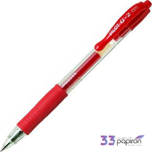 Zseléstoll 0,25 Pilot G-2 nyomógombos toll piros Írószerek PILOT BL-G2-5-R