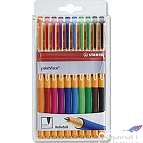 Toll roller 0,5 Stabilo PointVisco gyorsan száradó tinta 10színű Írószerek STABILO 1099/10