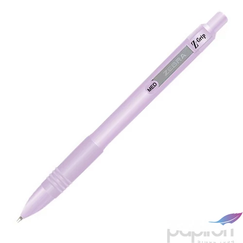 Toll Zebra 0,27mm nyomógombos, Pastel lila tolltest Z-Grip kék tinta