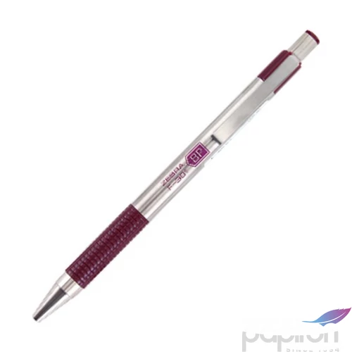 Toll Zebra F-301 0,7mm bordó tolltest/kék színű tinta nyomógombos golyóstoll Tollbetét: F-07