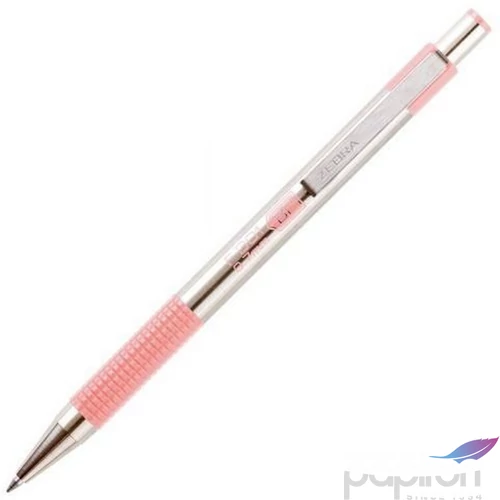 Toll Zebra F-301 0,7mm pasztell rózsa tolltest/kék színű tinta nyomógombos golyóstoll Tollbetét: F-07