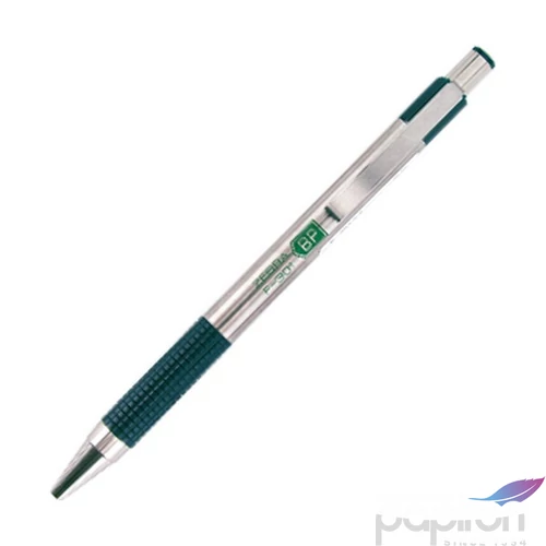 Toll Zebra F-301 0,7mm zöld tolltest/kék színű tinta nyomógombos golyóstoll Tollbetét: F-07
