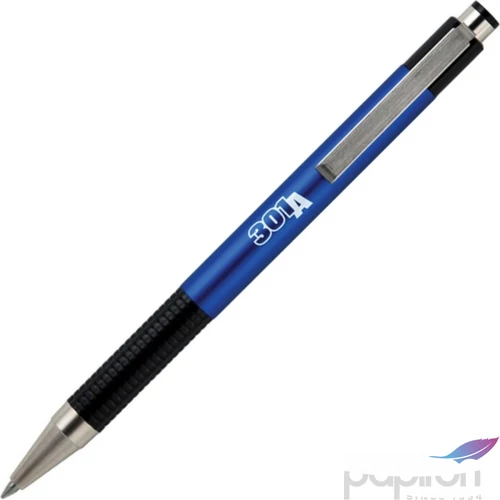 Toll Zebra F-301A 0,7mm metál kék tolltest/kék színű tinta nyomógombos golyóstoll Tollbetét: F-07