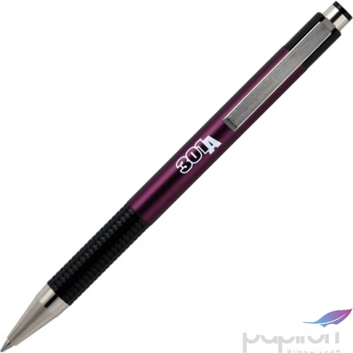 Toll Zebra F-301A 0,7mm metál mályva tolltest/kék színű tinta/ nyomógombos golyóstoll Tollbetét: F-07
