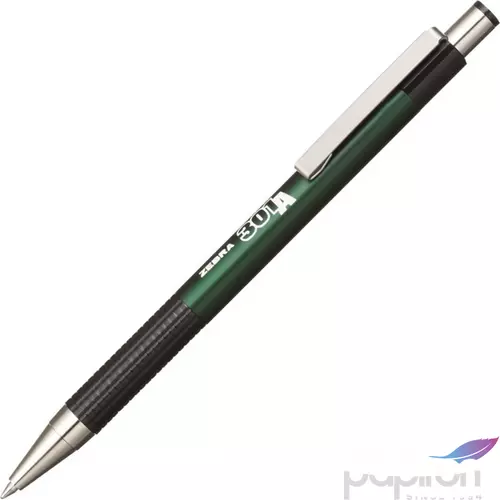 Toll Zebra F-301A 0,7mm kék színű tinta/metál zöld tolltest nyomógombos golyóstoll
