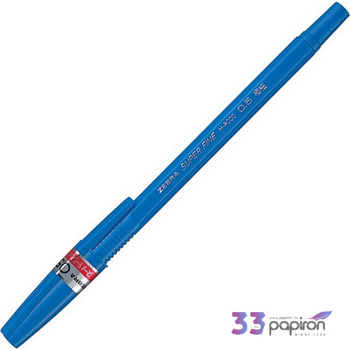 Toll Zebra H-8000 super fine C kék, 0,5mm kupakos golyós toll ZEB-0009