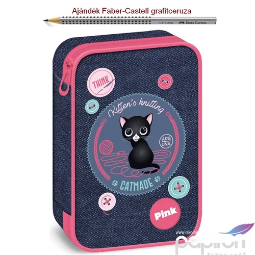 Tolltartó Ars Una többszintes Think Pink - cicás - cicás 18' 54950941 nagyméretű írószertartókkal plu