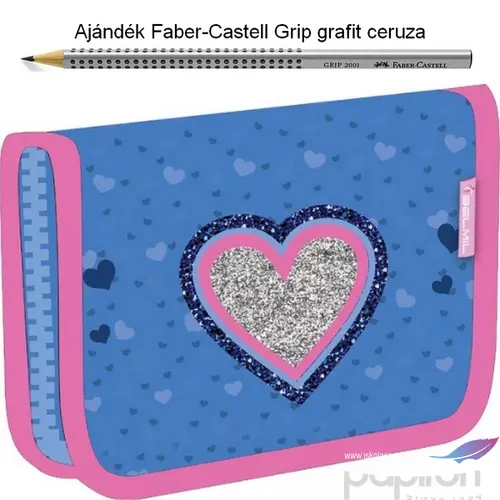 Tolltartó Belmil kihajtható 21 Cool Bag Jeans Heart 335-74 Pencil Case 14x20,5x3,5cm